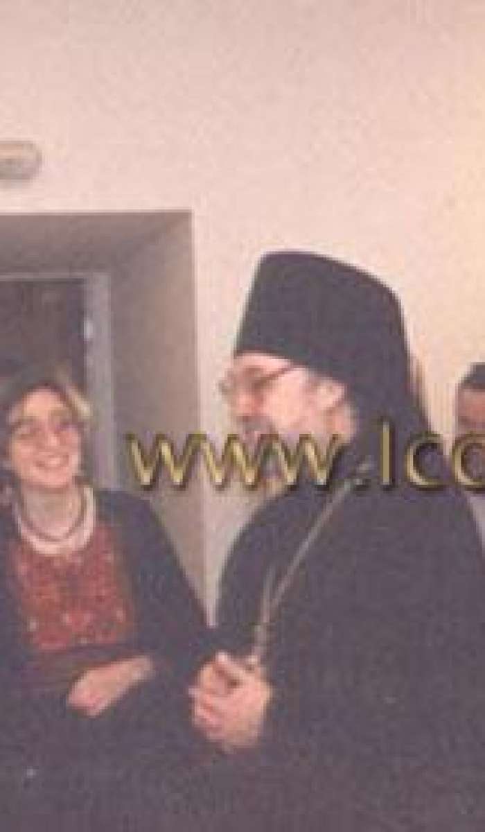 Фото: Екатерина Ильинская, архимандрит Иоанн (Экономцев), Юрий Николаевич Экономцев.