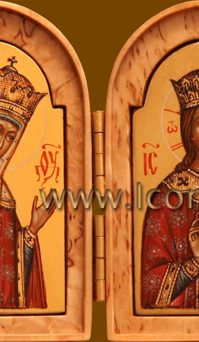 Фото: Складень: Спаситель и Богородица