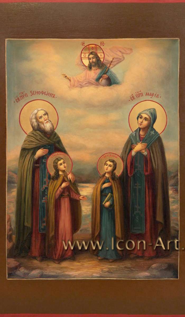 Фото: Святые преподобные Ксенофонт и Мария и чада их Аркадий и Иоанн