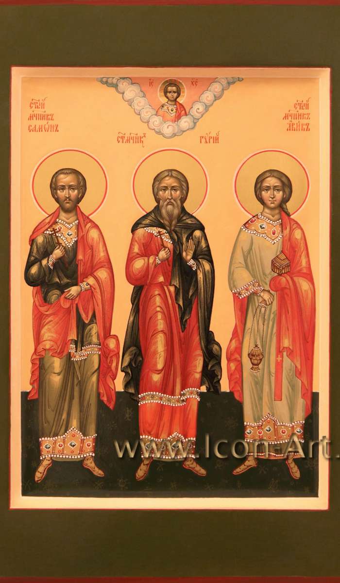 Фото: Святые мученики Гурий, Самон и Авив