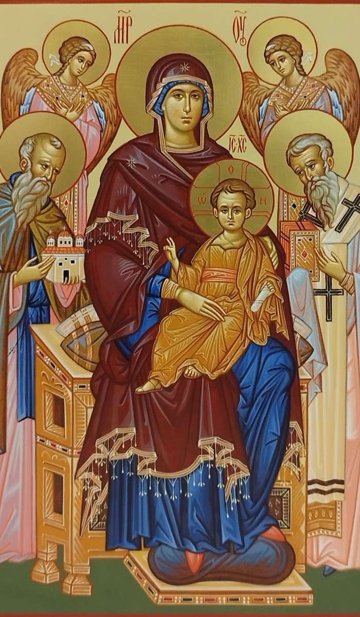 Фото: Пресвятая Богородица "Экономисса" с избранными святыми