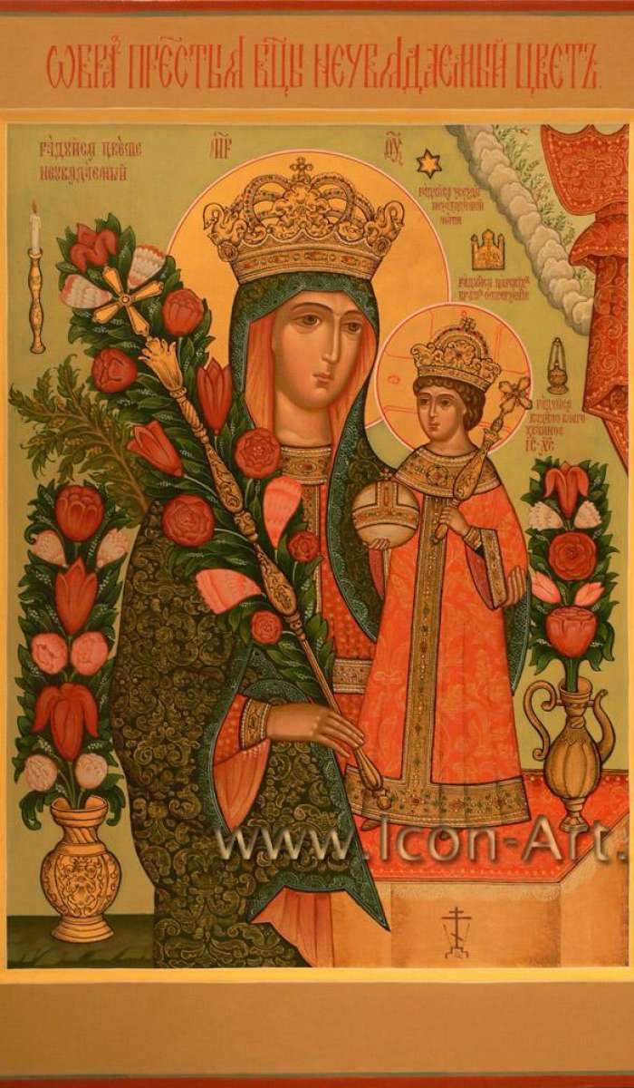 Фото: Икона Пресвятой Богородицы «Неувядаемый Цвет»