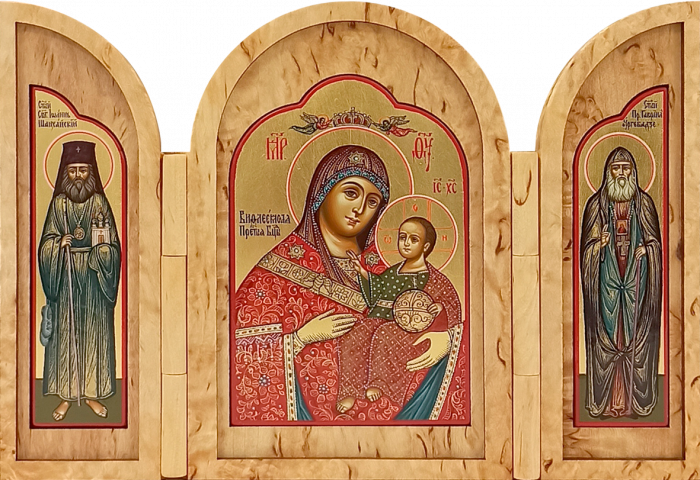 Фото: Складень с иконой Богородицы "Вифлиемская"