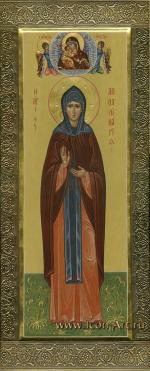 Мерная икона. Святая Аполлинария преподобная и Владимирская икона Пресвятой Богородицы.