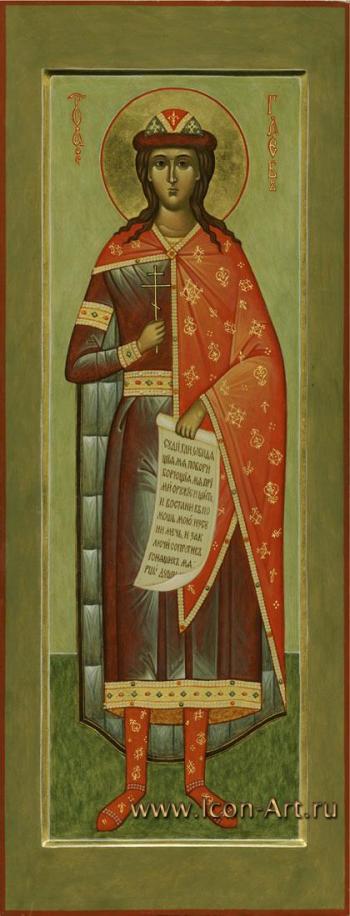Мерная икона. Святой князь страстотерпец Глеб (в крещении Давид)