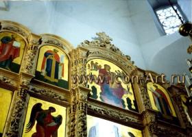 Фрагмент иконостаса в храме иконы Казанской Божий Матери в Узком