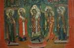 Шестичастная икона до реставрации. Фрагмент шестичастной иконы «Покров»