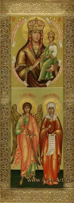 Святая мученица Мария Кесарийская и Святой Ангел Хранитель. Образ Пресвятой Богородицы Споручница грешных.