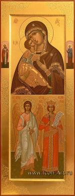 Святая мученица Екатерина и святой ангел Хранитель. Икона Пресвятой Богородицы «Владимирская» 