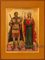Святой Иоанн воин и святая мученица Валентина