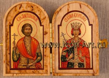 Святой Александр Невский и святая великомученица Екатерина