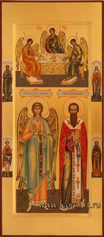 Святой Василий Великий и святой Ангел Хранитель. Святая Троица