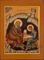 Святой апостол Иоанн Богослов и святой Прохор
