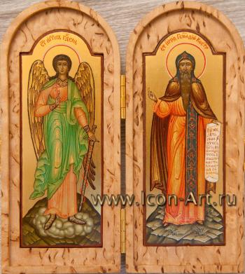 Складен Святой Ангел Хранитель и святой прп. Геннадий Костромской