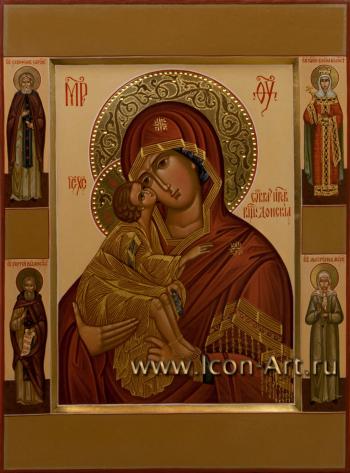 Донская икона Божией Матери с избранными святыми