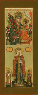 Святая Ангелина Королева Сербская. Икона Богородицы «Неувядаемый Цвет»