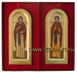 Иконы: святой преподобный Петр Муромский и святая преподобная Феврония Муромская в шкатулке