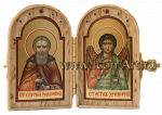 Складень: Ссвтой преподобный Сергий Радонежский и Ангел Хранитель