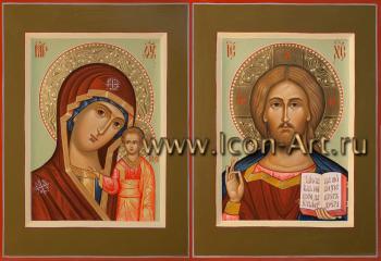 Венчальные иконы: Господь Вседержитель и Пресвятая Богородица «Казанская»