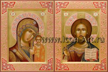 Венчальные иконы: Господь Вседержитель и Пресвятая Богородица «Казанская»
