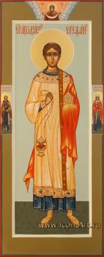 Святой первомученик архидиакон Стефан, на полях: святой прп. Димитрий Прилуцкий, святая мц. Татиана Римская 