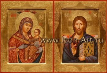 Венчальная пара с иконой Божией Матери «Вифлеемская»