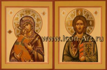 Венчальная пара с иконой Божией Матери «Владимирская»