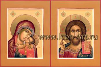Венчальная пара с иконой Божией Матери «Корсунская»