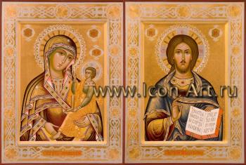 Венчальная пара с иконой Божией Матери «Смоленская-Шуйская»