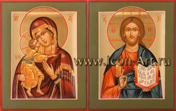 Венчальная пара с иконой Божией Матери «Феодоровская»