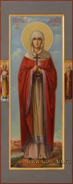 Святая мученица Стефанида Дамасская, святые на полях: Ангел Хранитель и прп. Серафим Саровский