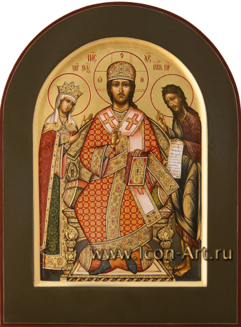 Деисус: Иисус Христос Великий Архиерей с предстоящими Богородицей и Иоанном Предтечей