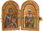 Складень: Святитель Николай Мирдикийский и святая блаженная Матрона Московская