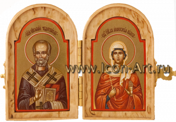 Складень: святитель Николай и святая мц. Анастасия Римская 