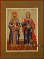 Семейная икона: святые равноап. царь Константин и мц. Татиана