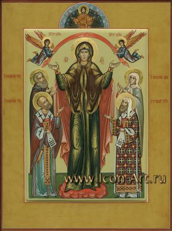 Семейная икона с Покровом Пресвятой Богородицы.