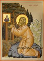 Святой преподобный Серафим Саровский. Моление на камне