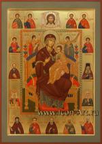 Пресвятая Богородица «Всецарица» со святыми целителями