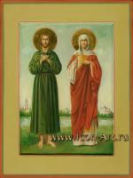 Семейная икона. Святой Алексий человек Божий и святая мц. Татиана