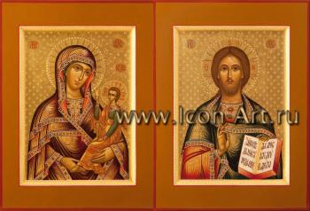 Венчальная пара с иконой Богородицы «Смоленская-Шуйская»