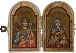 Складень: святой Ангел Хранитель и прп. София Суздальская