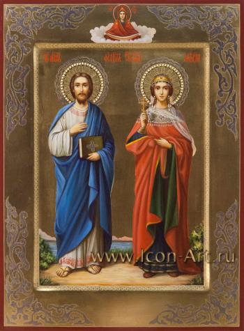Семейная икона: апостол Филипп и царица Александра