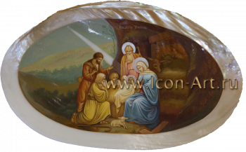 Икона на перламутре: Рождество Христово