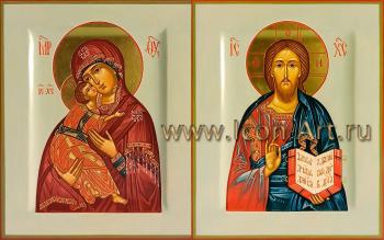 Венчальная пара с иконой Богородицы «Владимирская»