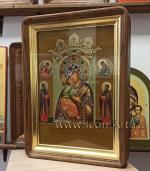 Икона Пресвятой Богородицы Владимирская-Волоколамская в киоте