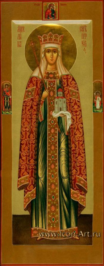 Святая Ангелина Сербская. На полях святой Архангел Михаил и святая мц. Любовь