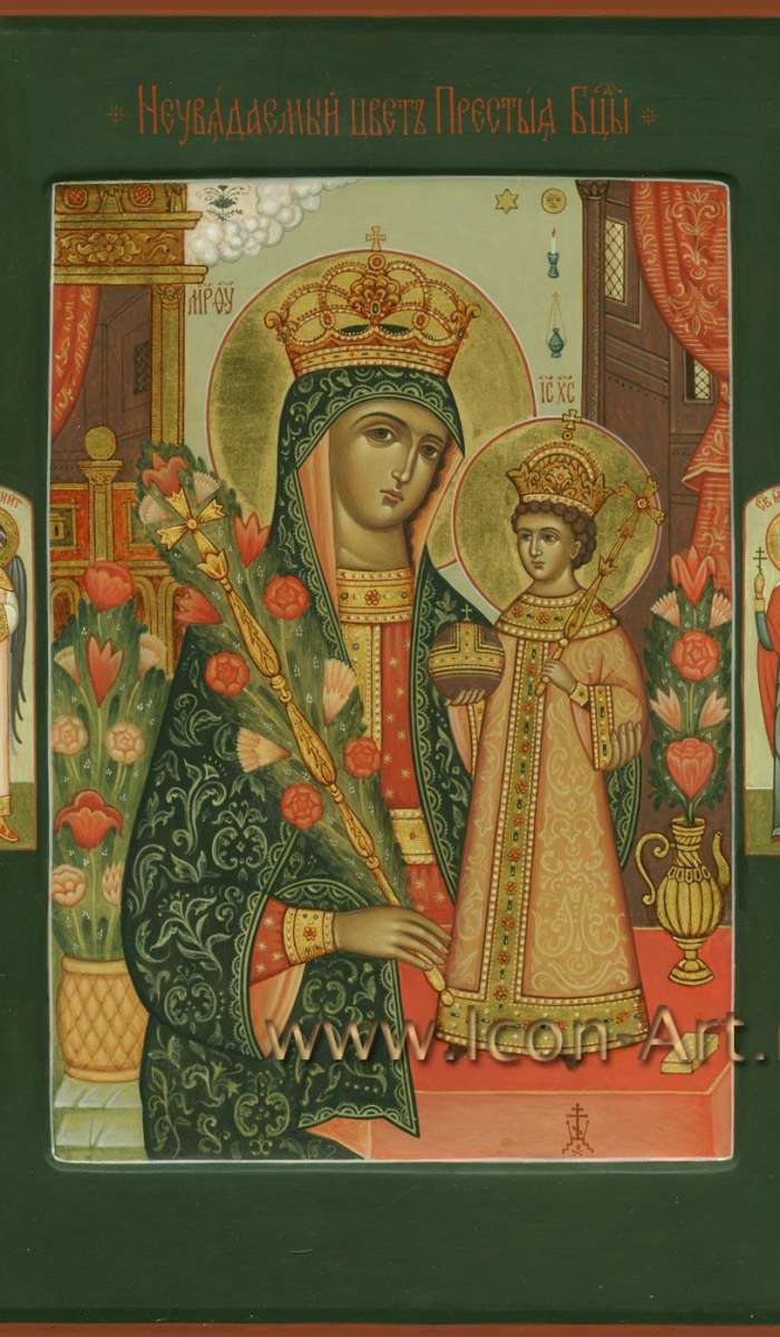 Фото: Икона - покровитель ребенка. Икона Пресвятой Богородицы «Неувядаемый Цвет»