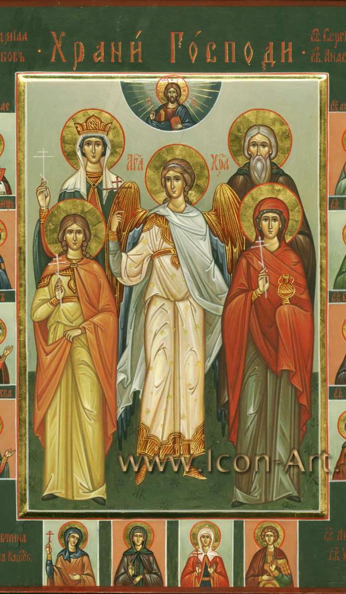 Фото: Семейная икона «Храни Господи»со святыми покровитялями семьи