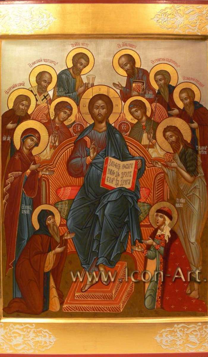 Фото: Святые покровители семьи. Семейная икона со Христом Вседержителем.