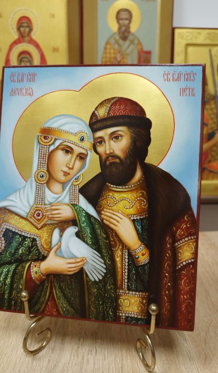 Фото: Икона святых благоверных князей Петра и Февронии Муромских